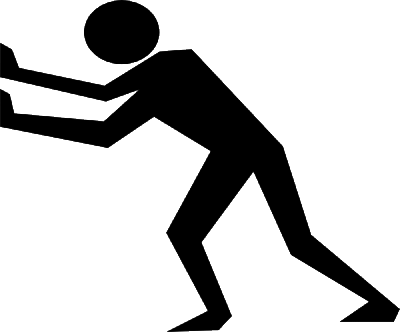 Have You Ever Felt Like You Didn't Want God To Get - Guy Pushing Png (400x332)