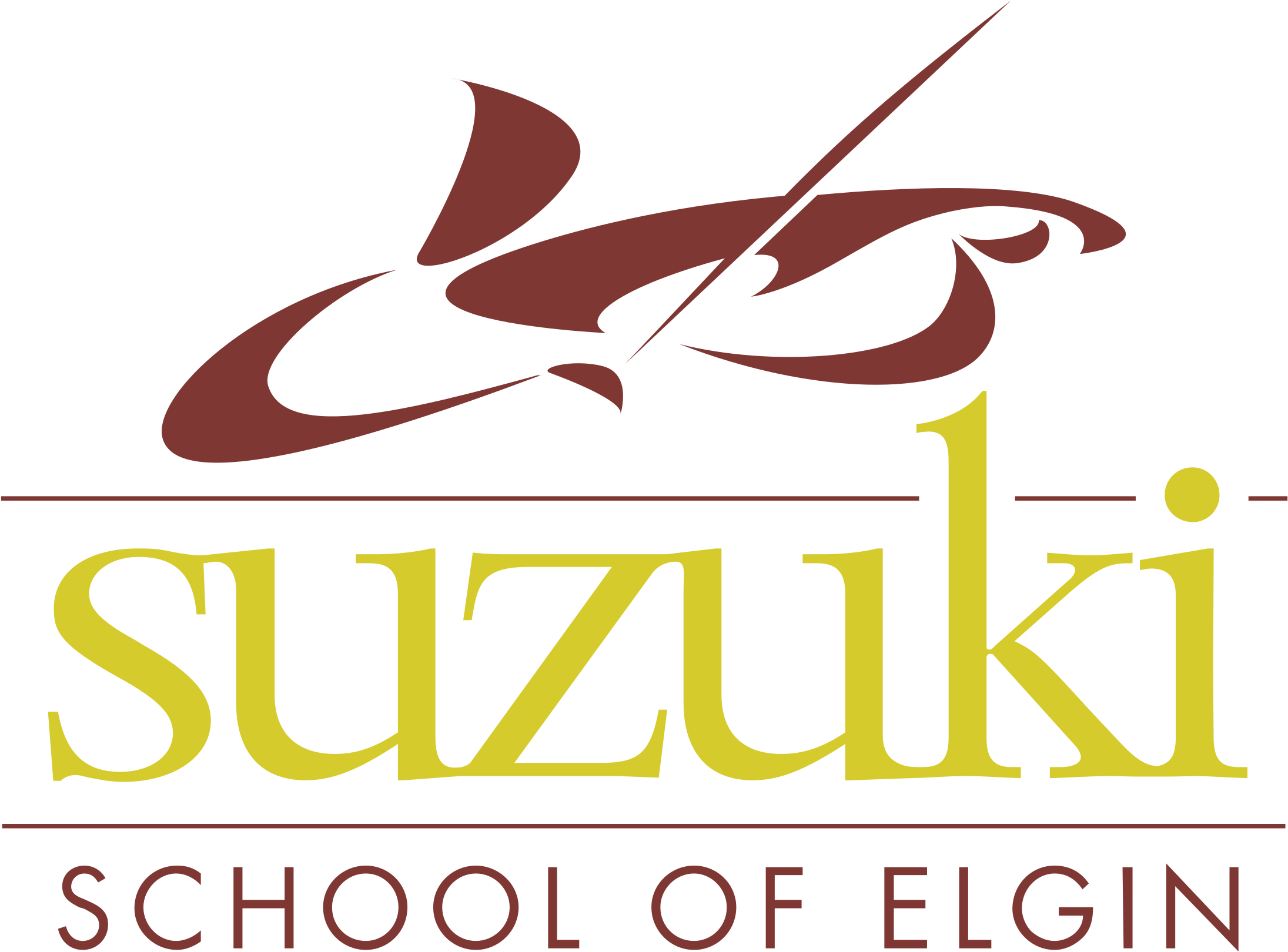 Suzuki School Of Elgin Logo Black And White - Design (2400x2400)