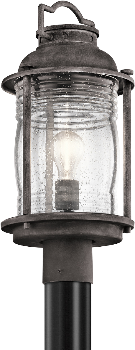 Full Size Of Post Lights - Kichler Weathered Zinc Ashland Bay Outdoor Post Light (1200x1200)