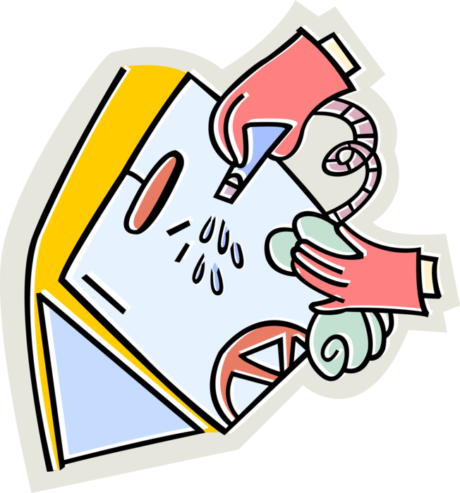 Vector Illustration Of Car Wash Or Carwash Auto Wash - Clip Art (652x700)