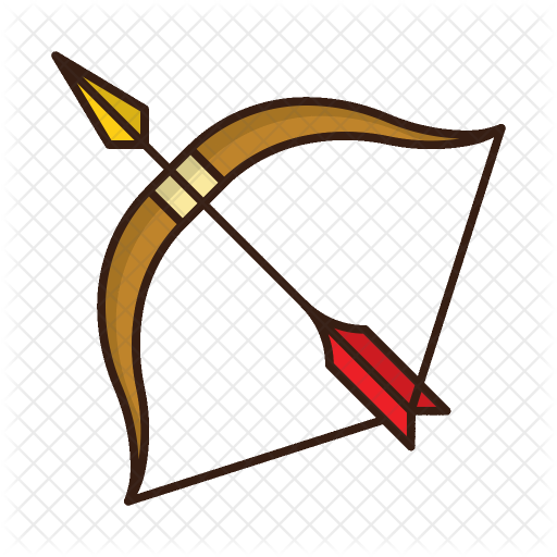 Bow Icon - Bow And Arrow Emoji (512x512)