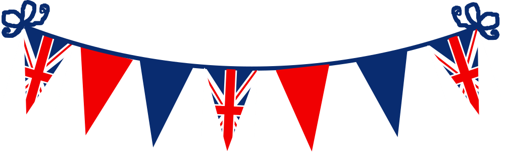 Jubilee Bunting - Red White And Blue Bunting (1113x340)