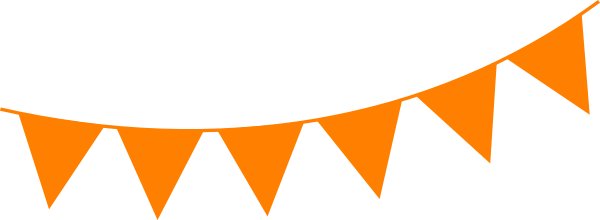 Orange Bunting Transparent Background (600x220)