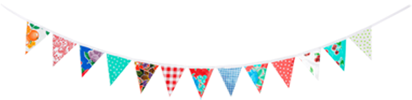 Coloured Bunting - Bunting (600x600)