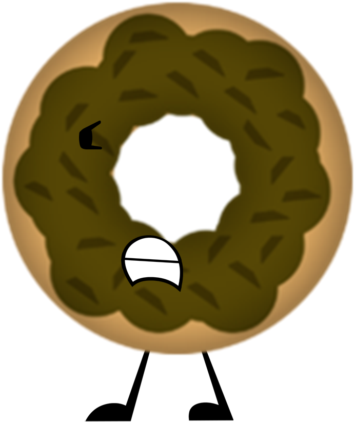 Angry Chocolate Donut - Doughnut (692x822)