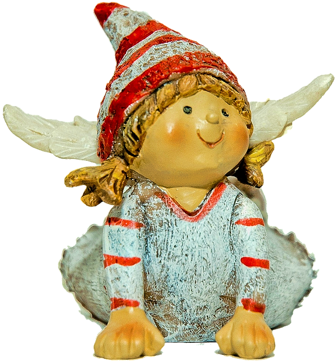 Isolated, Angel, Luck, Greeting Card, Wing, Heavenly - Doll (669x720)