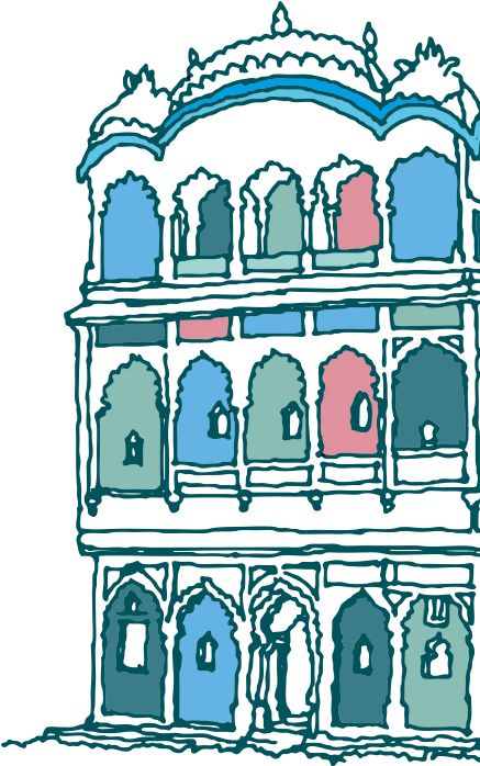 Fort Clipart Jaipur - Hawa Mahal (436x723)