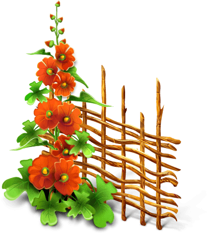 Flowers On A Fence Icon, Png Clipart Image - Flowers In Png Format (512x512)
