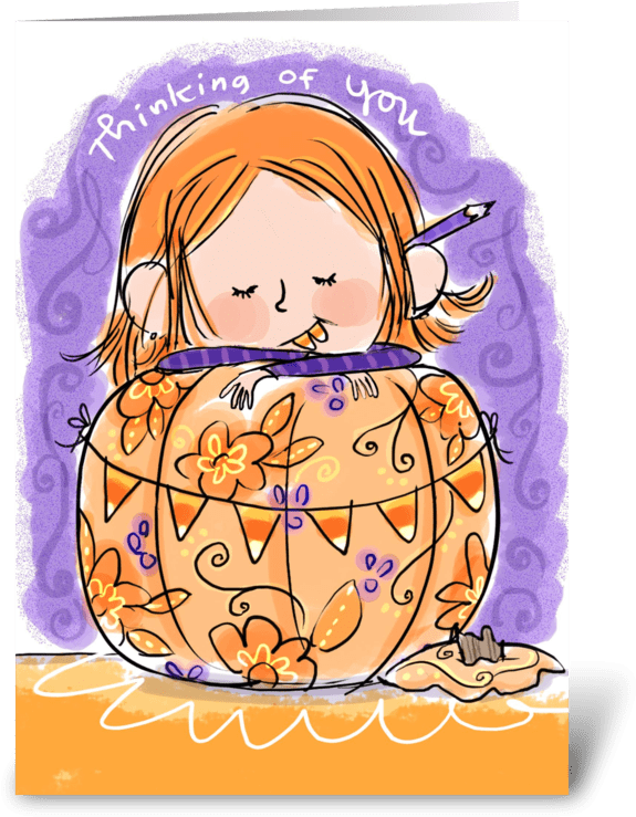Thinking Of You, Sweet Friend Greeting Card - Cartoon (700x792)