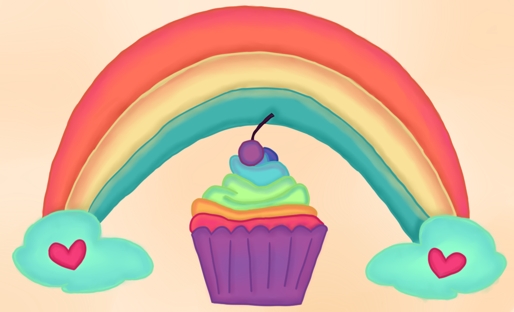 Rainbow Cupcake Cartoon (1024x621)