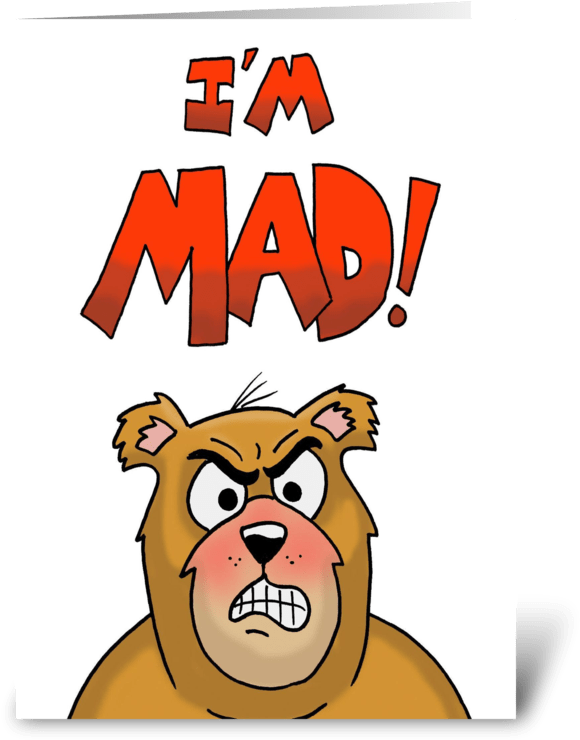 I'm Mad About You Greeting Card - Cartoon (700x792)