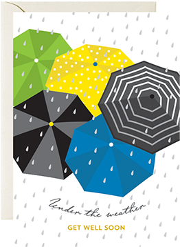 Under The Weather - Greeting Card (354x425)