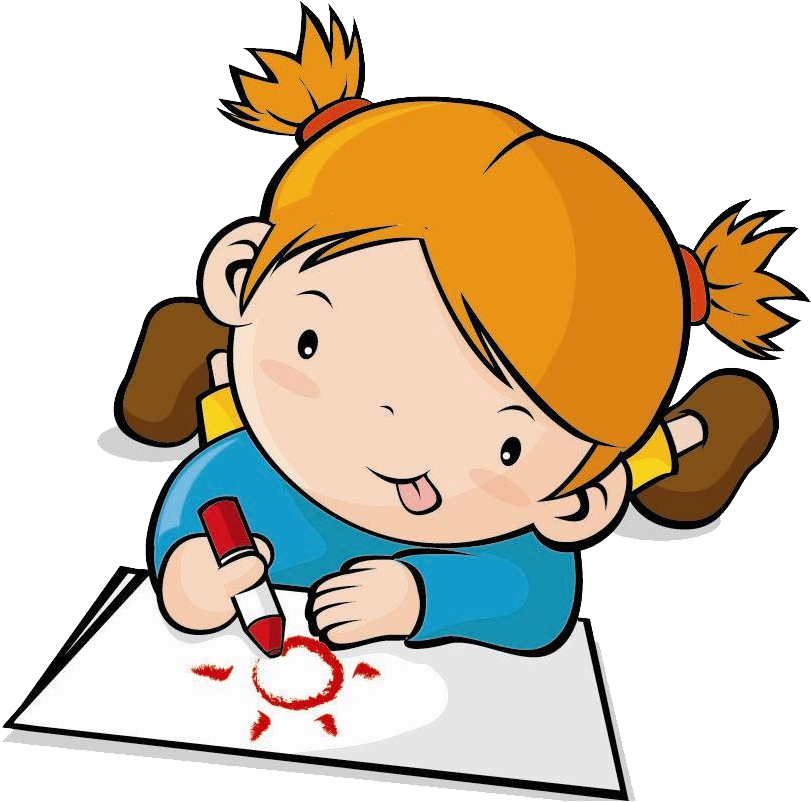 Childrens Drawing Clip Art - Kid Draw Clipart (810x835)