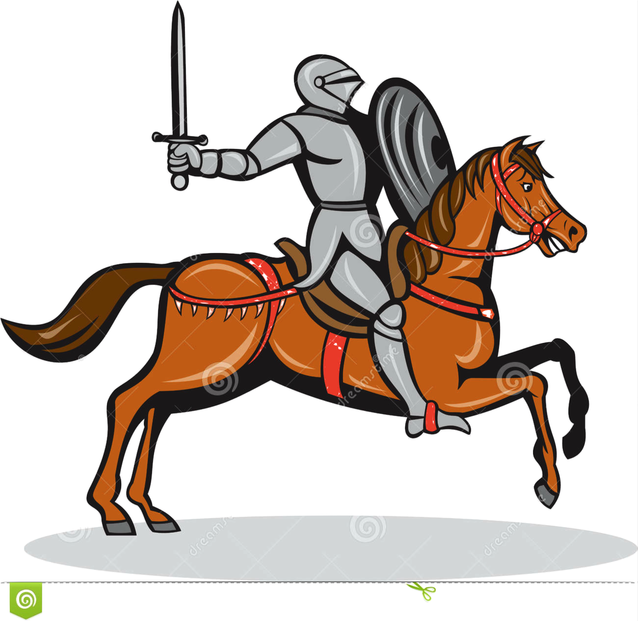 Knight On A Horse Cartoon (1300x1264)