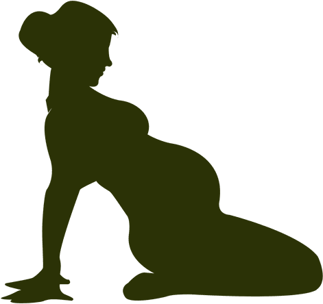 Pregnant Woman Sitting Silhouette - Embarazadas Sentadas Dibujos Animados (512x512)