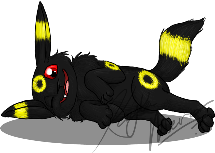 Pokemon Umbreon Siting Down (824x606)