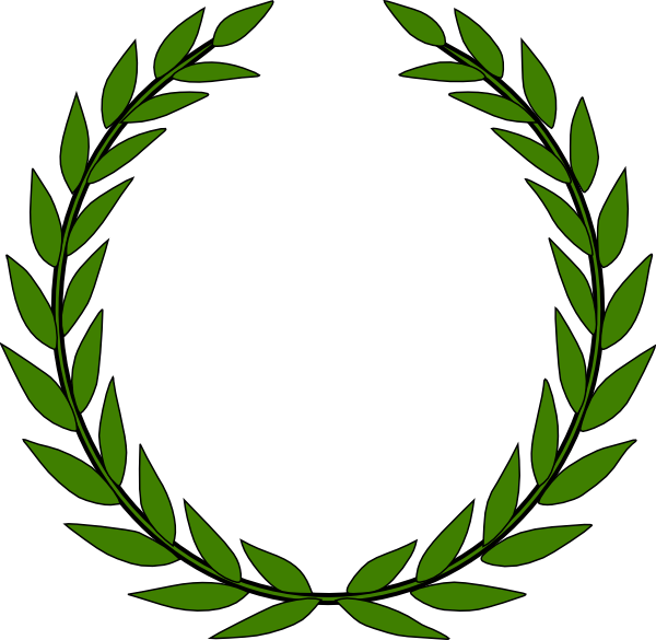 Green Olive Branch Cd Clip Art At Clker - Laurel Wreath (600x585)