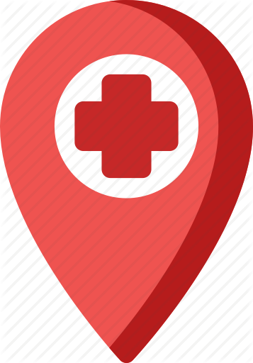 Doctor Symbol Clipart Hospital - Hospital Location Icon (357x512)