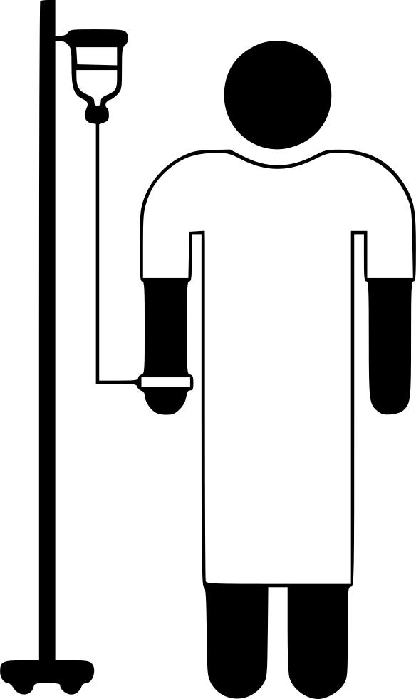 Man Person Patient Hospital Comments - Iv Pictogram (584x980)