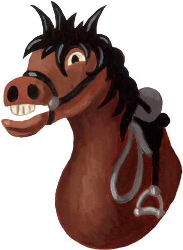 Kostenloses Clipart Lachendes Pferd - Clip Art (379x500)