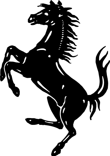 Sticker Logo Cavallino Rampante - Ferrari Horse Png (374x531)