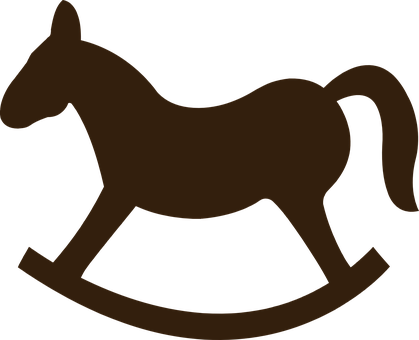 Schaukelpferd, Pferd, Brown, Spielzeug - Rocking Horse Clip Art (419x340)