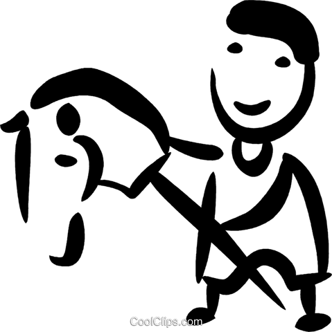 Hobby Pferde Vektor Clipart Bild - Hobby Pferde Vektor Clipart Bild (479x480)