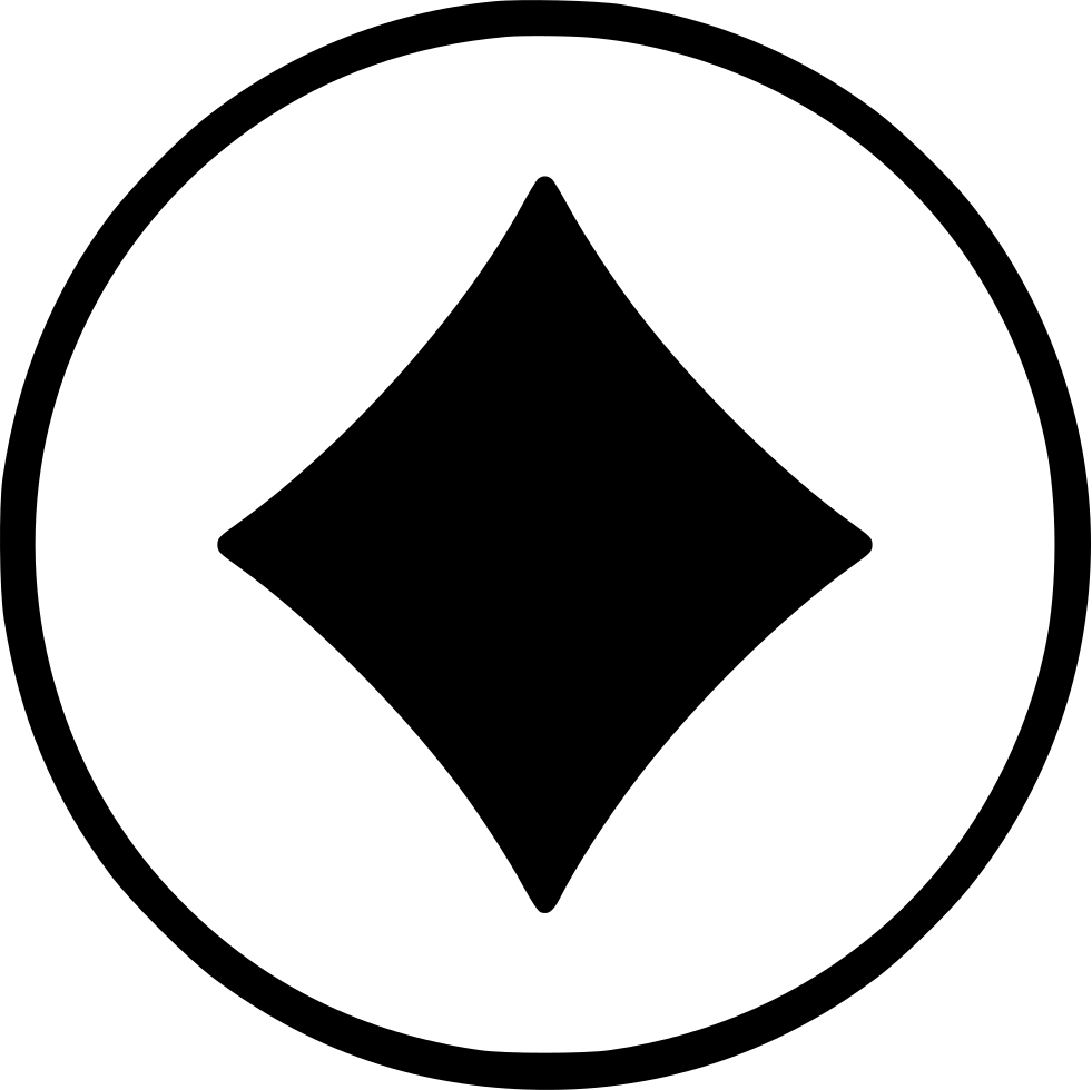 Card Diamond Poker Casino Playing Gamble Blackjack - Number 9 In Circle (981x980)