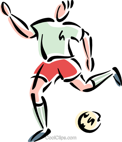 Fußballspieler Mit Ball Clipart - Fußballspieler Mit Ball Clipart (410x480)