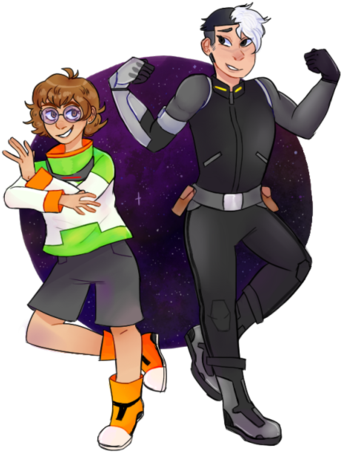 Pidge And Shiro By K3nma - Keith X Pidge (400x461)