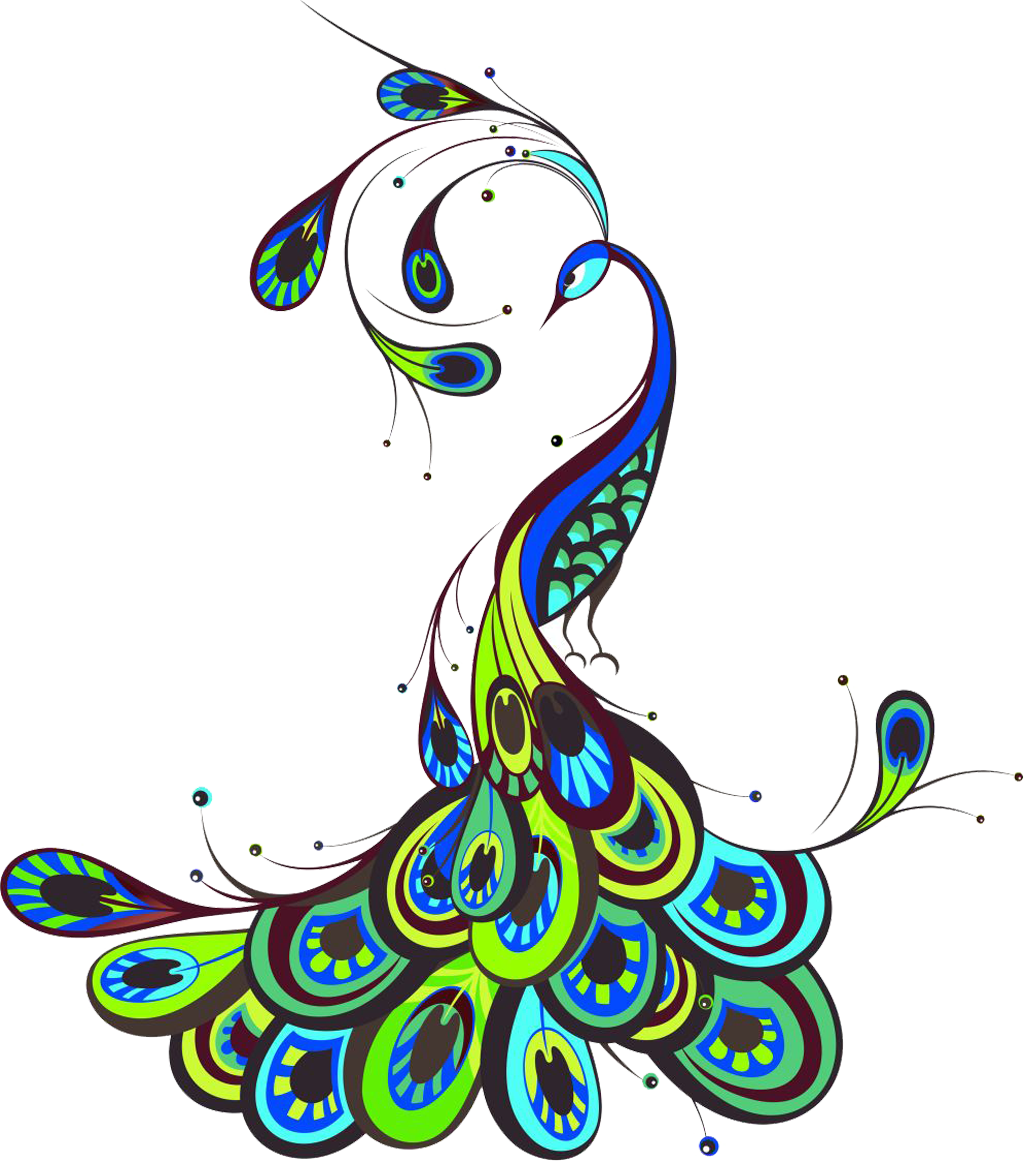 Asiatic Peafowl Feather Clip Art - Peacock Design Vector Png (1024x1161)