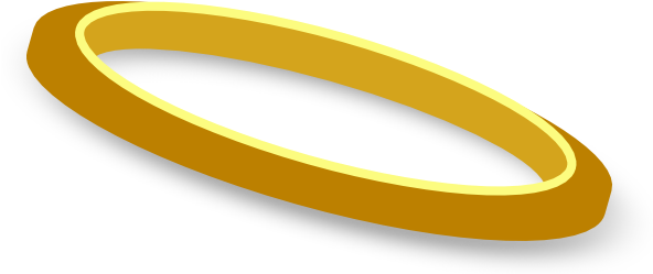 Halo Cliparts Free - Gold Halo Clip Art (600x248)