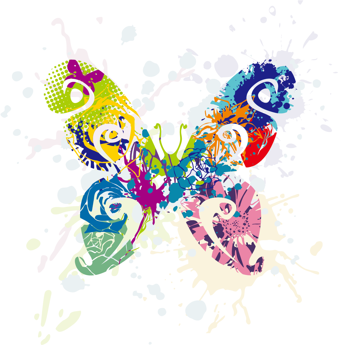 Butterfly Abstract Clip Art - Butterfly Cover Photos Facebook (1181x1181)