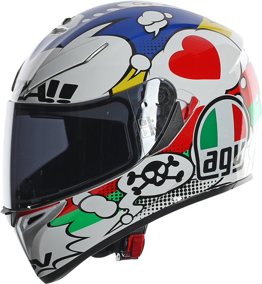 Agv K-3 Sv Comic Helmet-blue-red-black-white-ml (700x700)