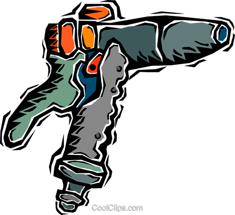 Drill, Compressed Air Royalty Free Vector Clip Art - Illustration (480x440)