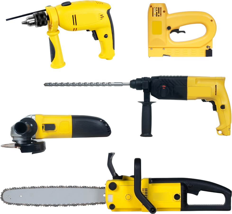 Power Tool Cordless Clip Art - Tools Background (1000x1000)