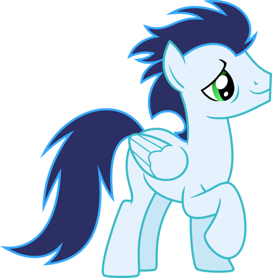 Suitless Soarin' Is Hungry As A Horse By Chainchomp2 - Mlp Soarin Shocked (884x904)