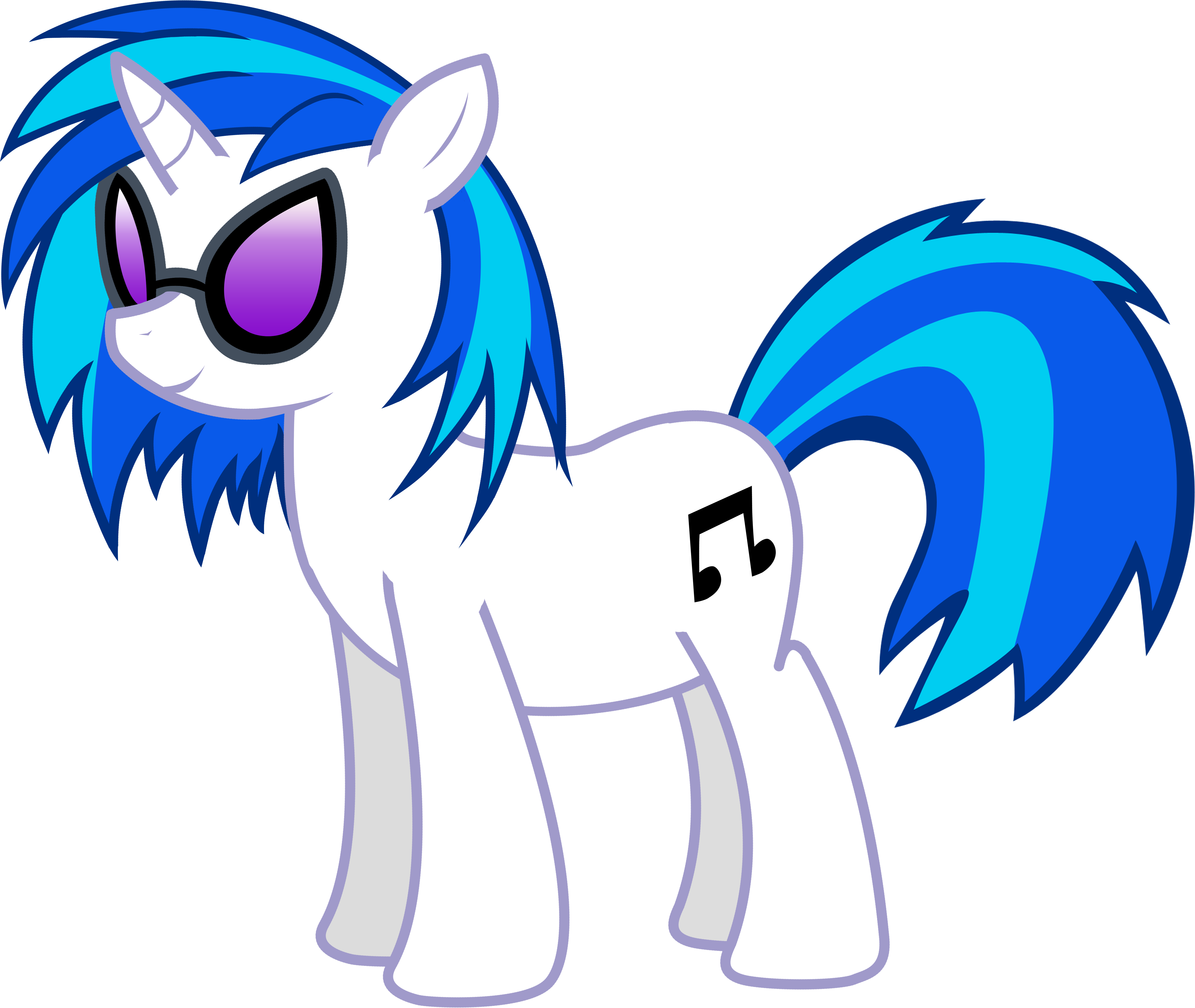 Vinyl Scratch [dj Pon-3] Vector By Wamaluiwal - Cartoon (5500x4640)