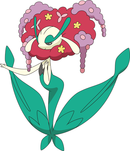 671florges Red Flower Xy Anime - Florges Pokemon (431x500)