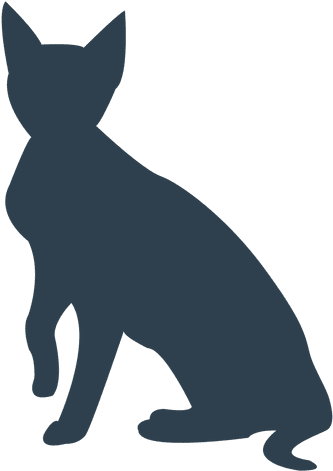 Siamesse Cat Sitting Silhouette - Cat (512x512)
