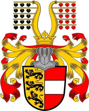 Herb Hrabiów Tyrolu - Austria Coat Of Arms (350x396)