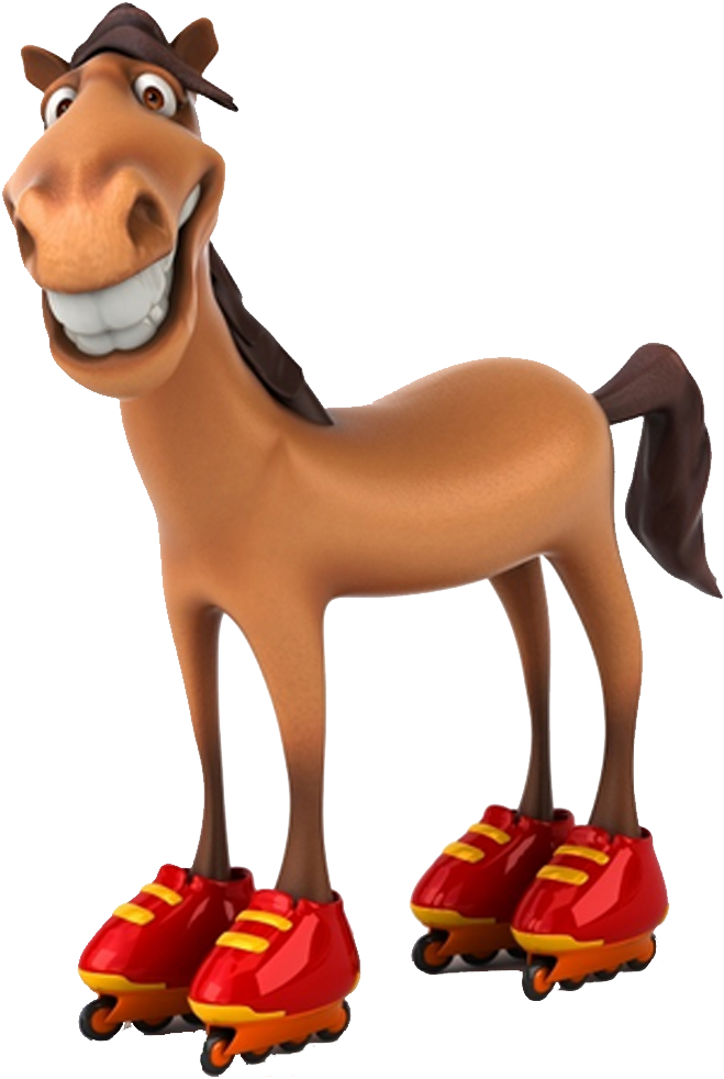 Caballo De Fotografía De Stock De Dibujos Animados - Fun Horse Rectangle Magnet (1000x1000)