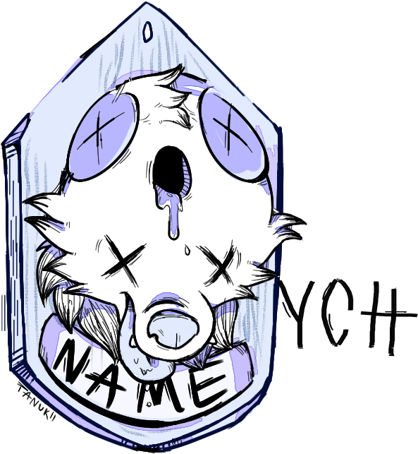Head Shot Badge Ych [ota, Unlimited Slots] By Lil-tanukii - Cartoon (800x800)
