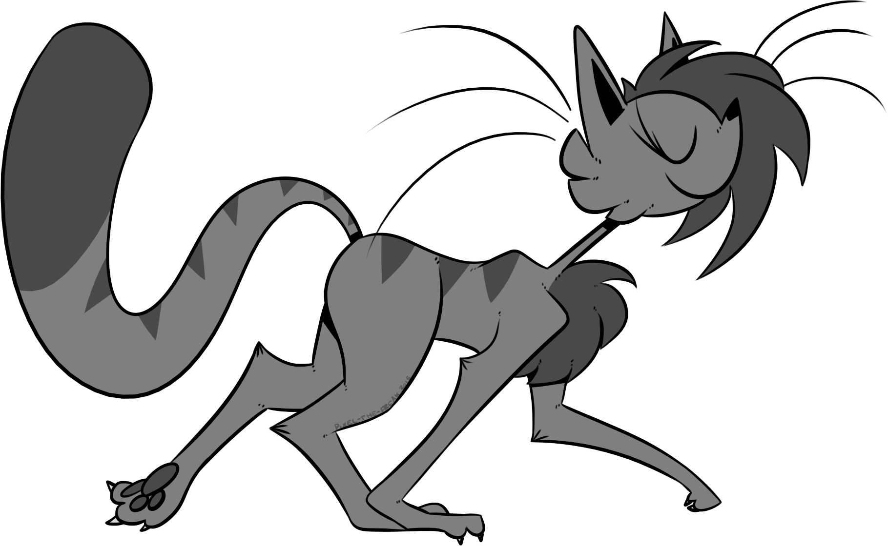 Gato Caballo De Dibujos Animados De Dibujo De La Mascota - Cartoon (1819x1120)