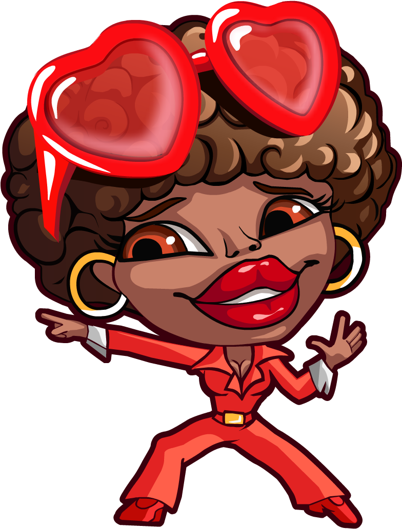 Disco Spin Video Slot - Cartoon (1111x1111)