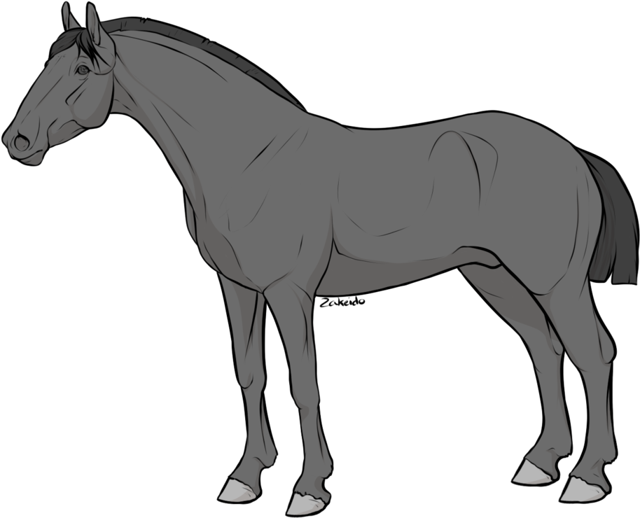 pay To Use Horse Lineart By Zakeido - Horse.