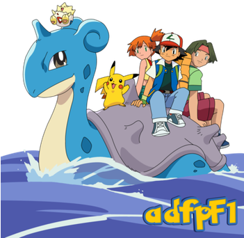 Ash , Misty, Tracey Y Pokemon (01) By Adfpf1 - Pokemon Ash Misty And Tracey (350x350)
