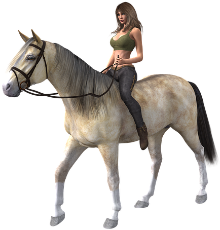 Woman, Horse, Ride, Equestrian, Cheerful, Horsewoman - Woman On Horse Png (640x512)