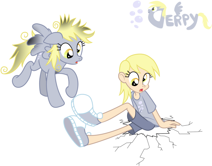 My Little Pony Derpy - Human And Pony Derpy (900x730)