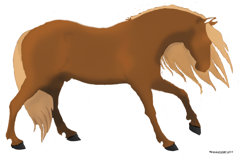 Minimalist Horse By Megawackorileyx - Mustang Horse (909x596)
